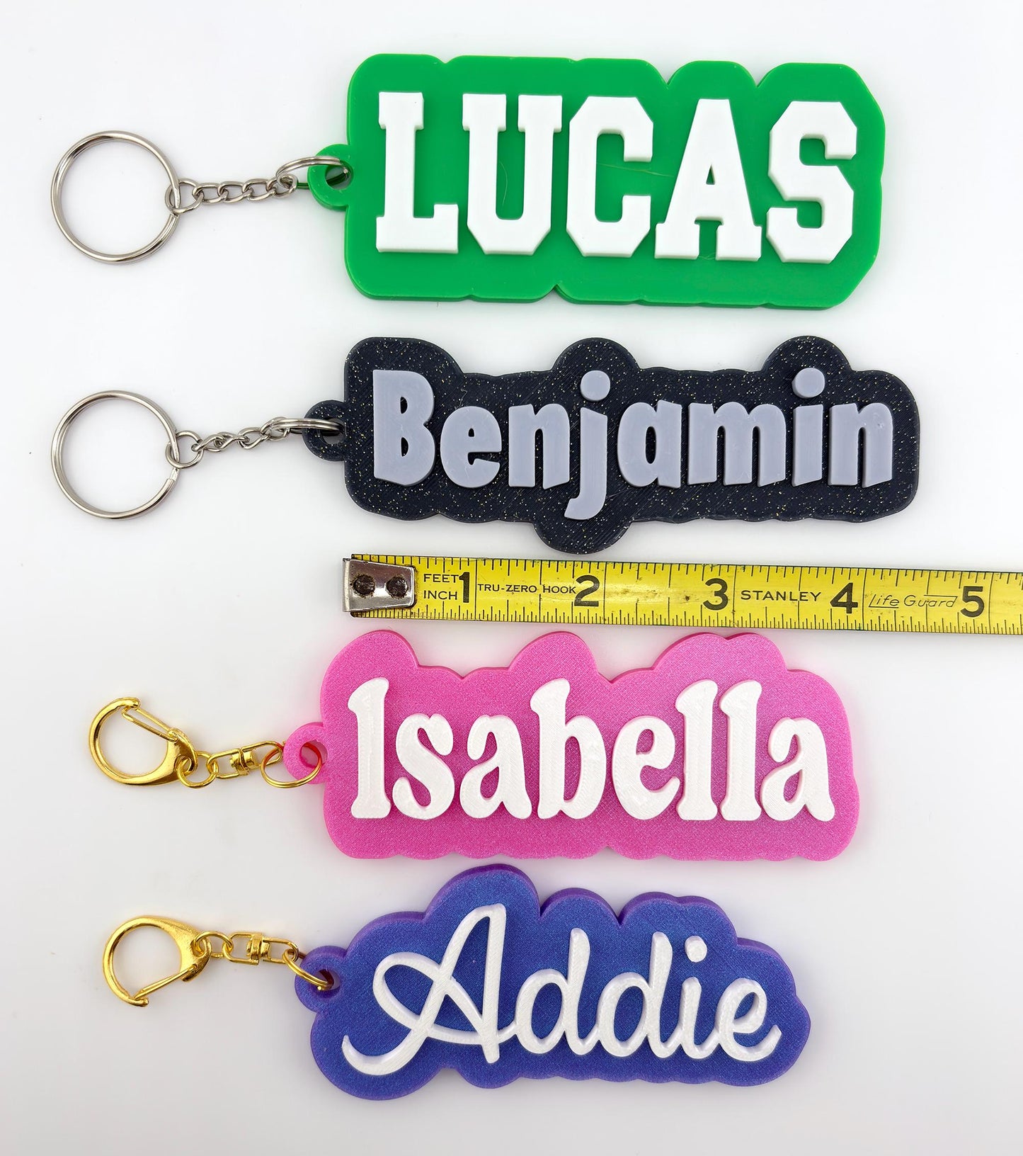 Personalized Name Tag Keychain LARGE