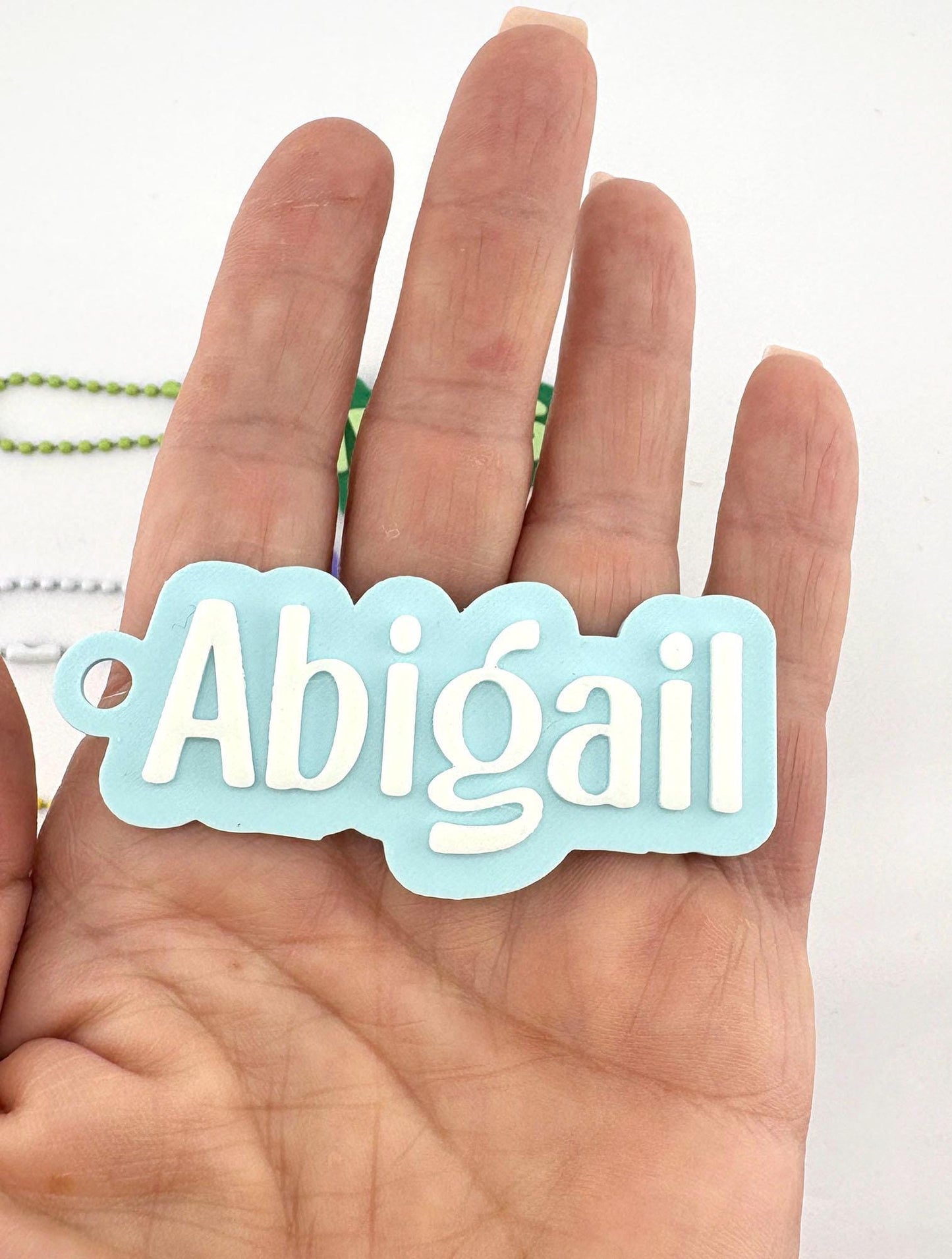Personalized Name Tag Keychain SMALL