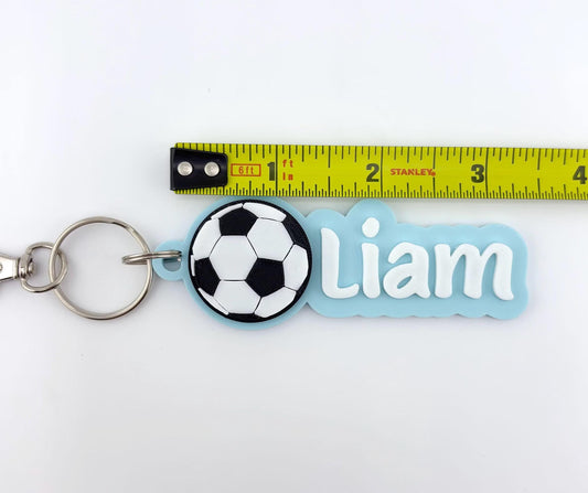 Personalized Soccer Name Tag Keychain