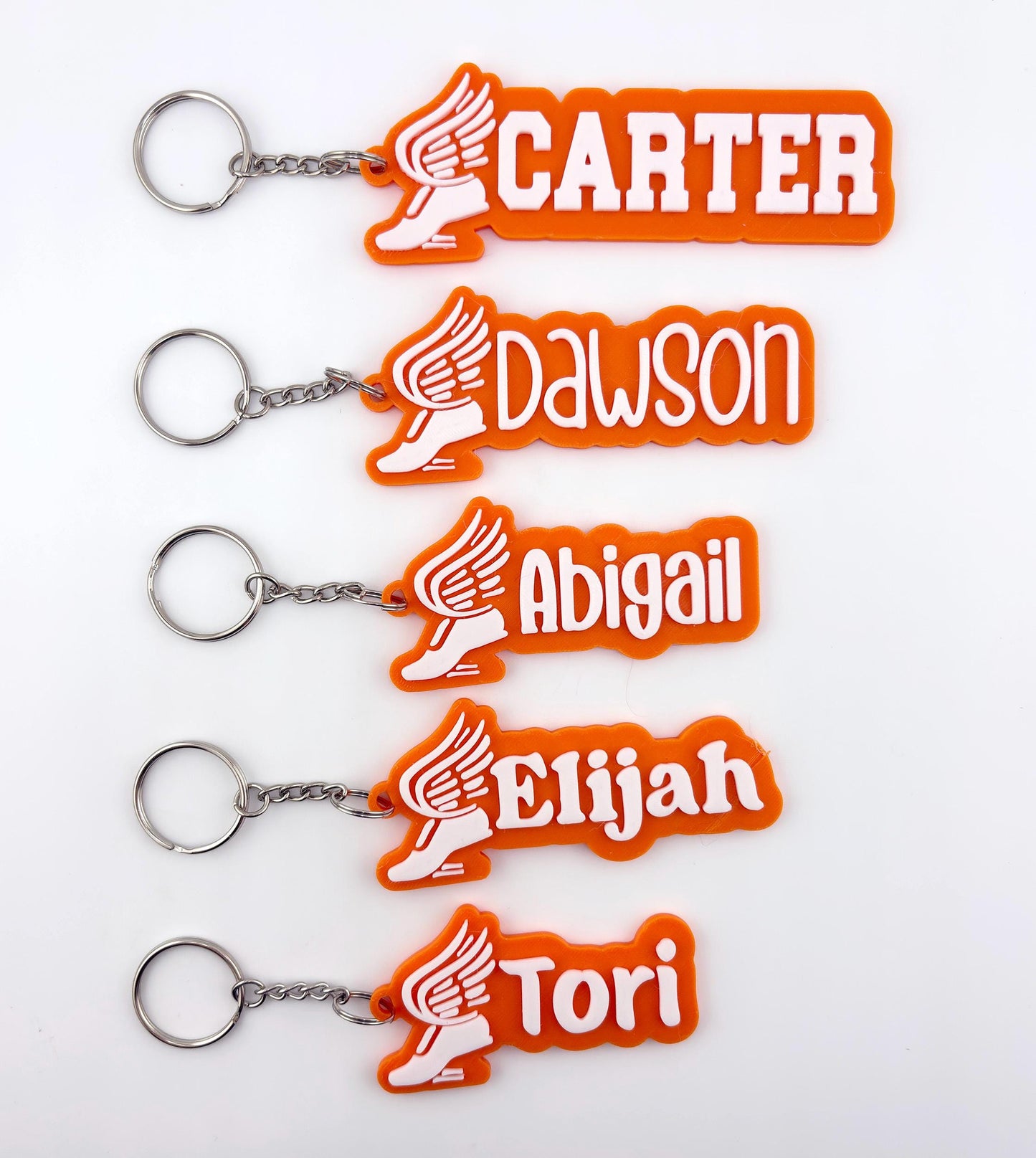 Personalized Track and Field Cross Country Name Tag Keychain