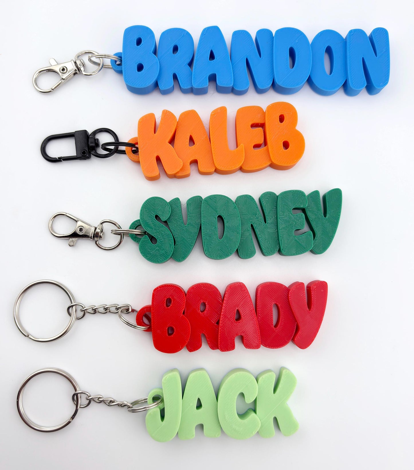 Personalized Blocky Name Tag Keychain