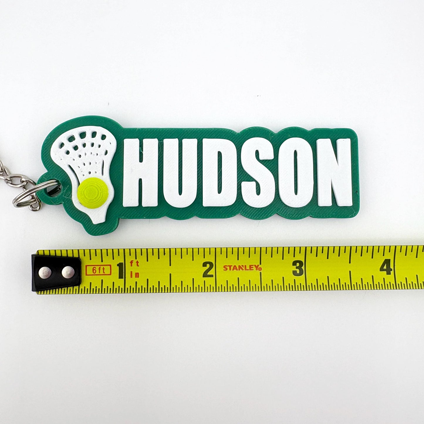 Personalized Lacrosse Name Tag Keychain