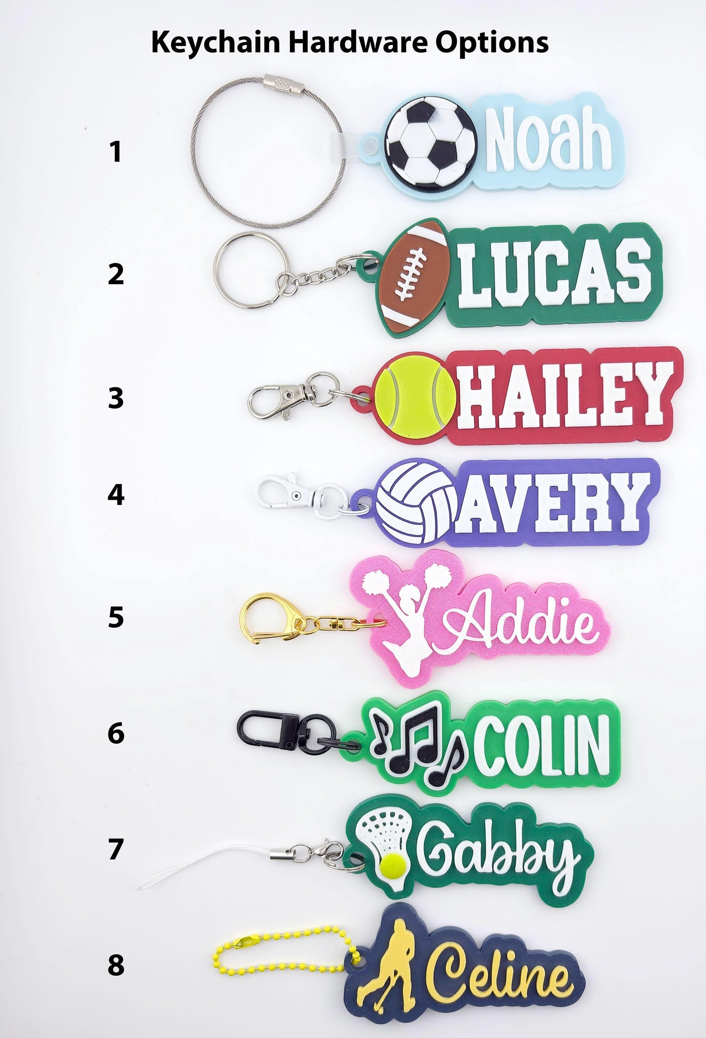 Personalized Soccer Name Tag Keychain