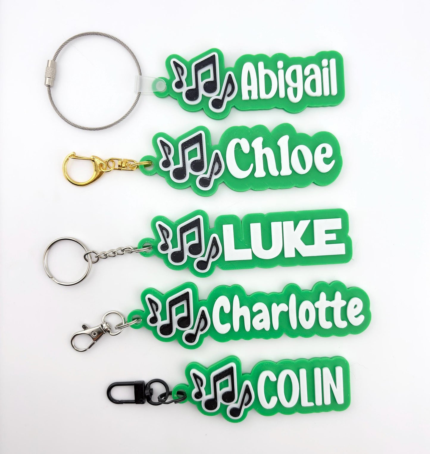 Personalized Marching Band Music Name Tag Keychain