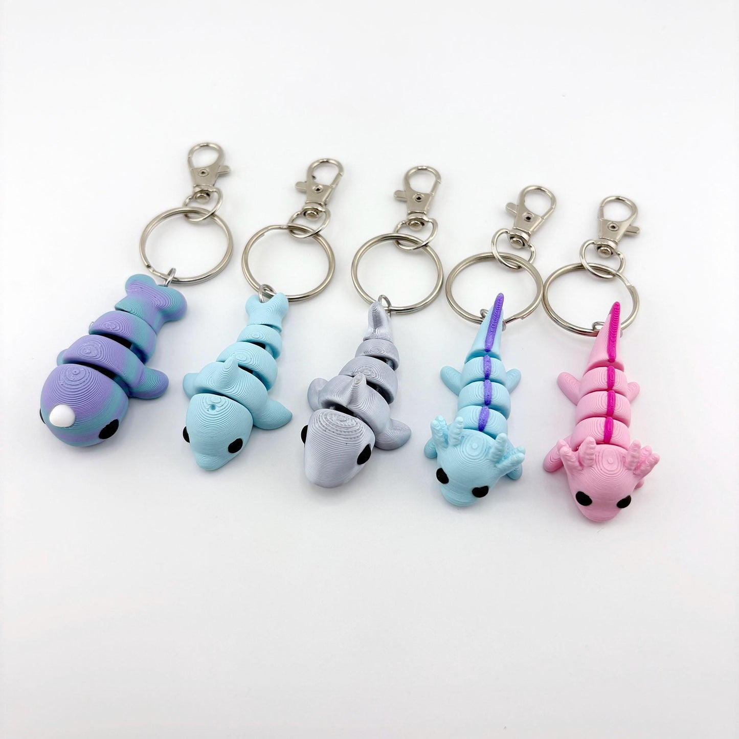 Baby Sea Creature Keychains - Shark, Dolphin, Narwhal, Axolotl, Flexi, Keychain