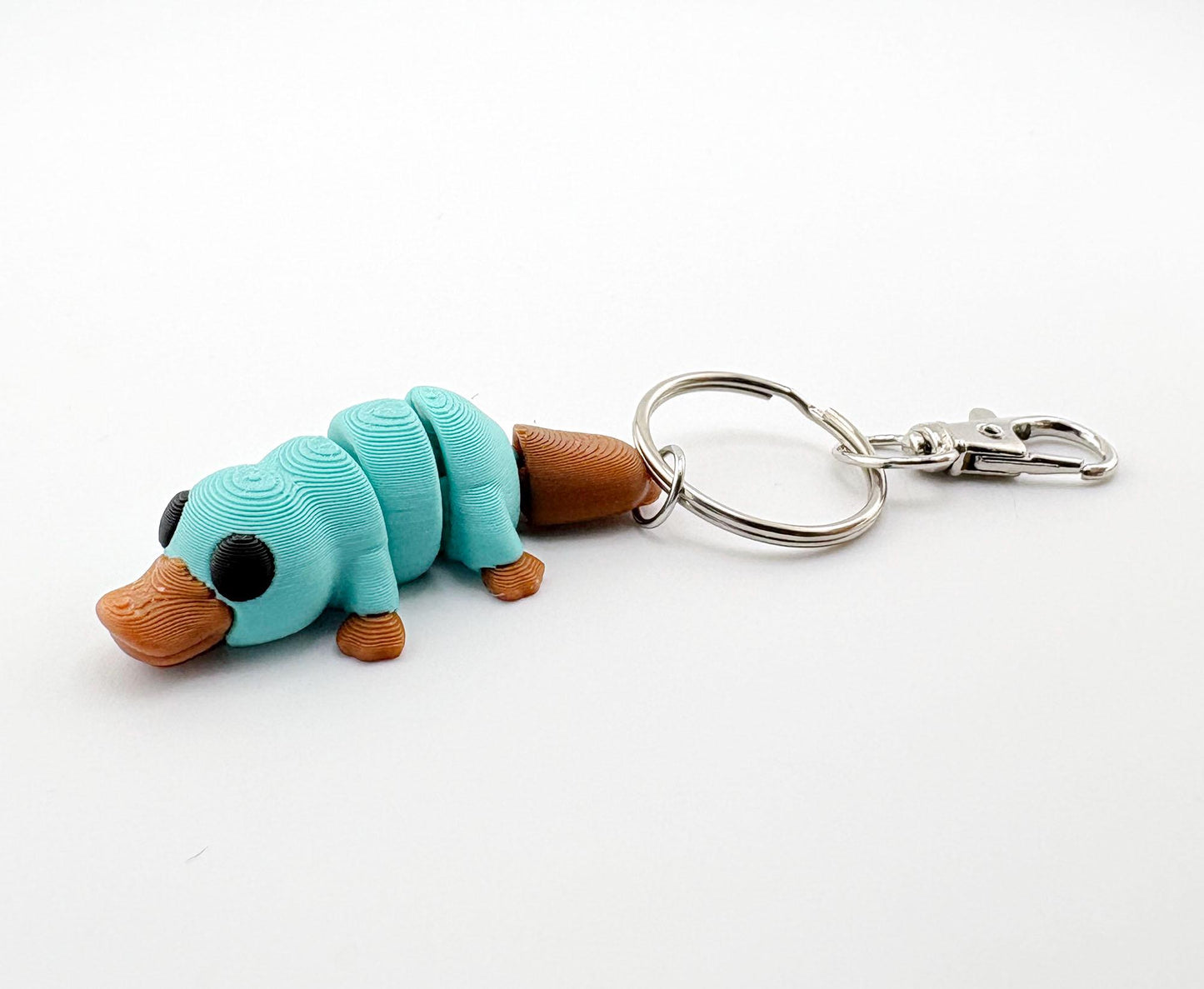 Baby Animal Keychain Set 2 - Beaver, Platypus, Turtle, Panda, Capybara