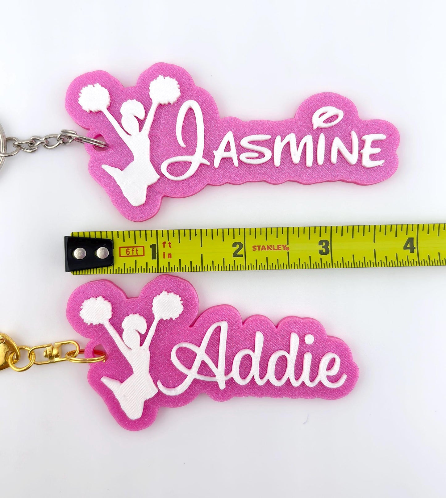 Personalized Cheer Name Tag Keychain