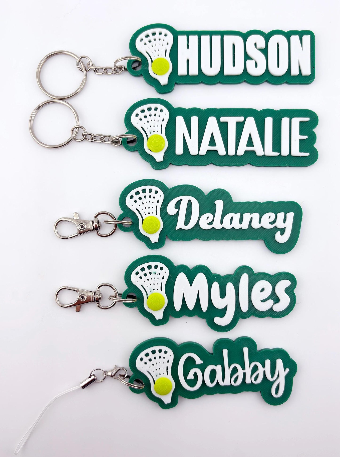 Personalized Lacrosse Name Tag Keychain