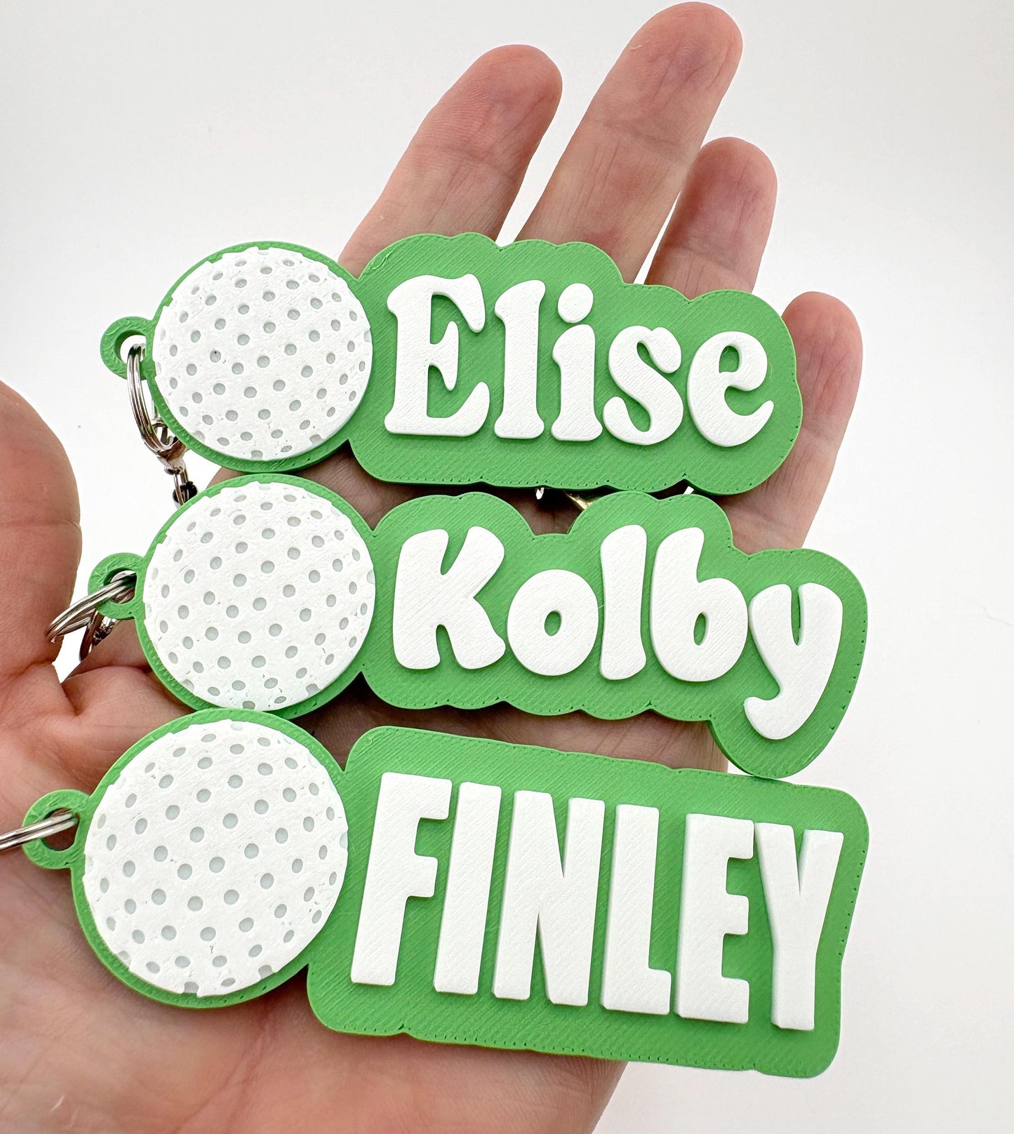 Personalized Golf Name Tag Keychain