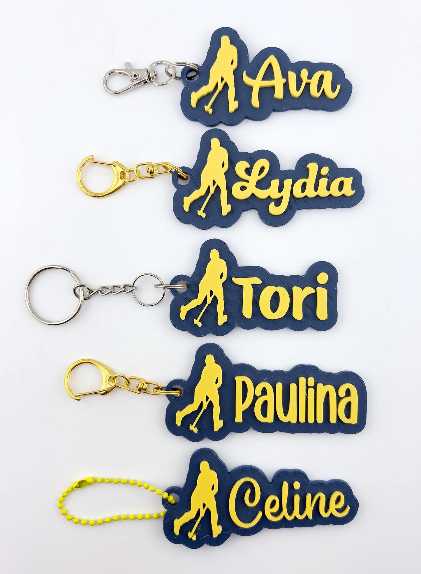 Personalized Field Hockey Name Tag Keychain
