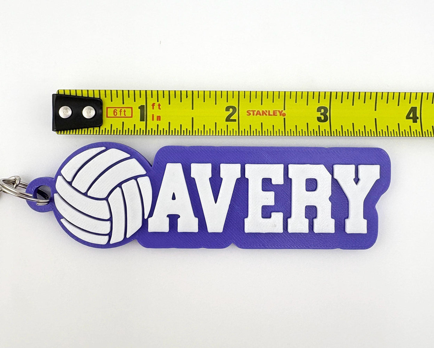 Personalized Volleyball Name Tag Keychain