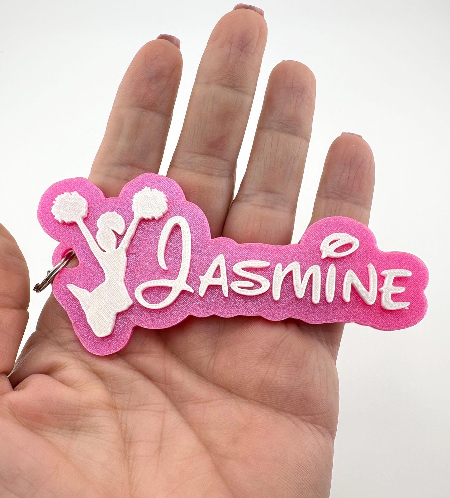 Personalized Cheer Name Tag Keychain