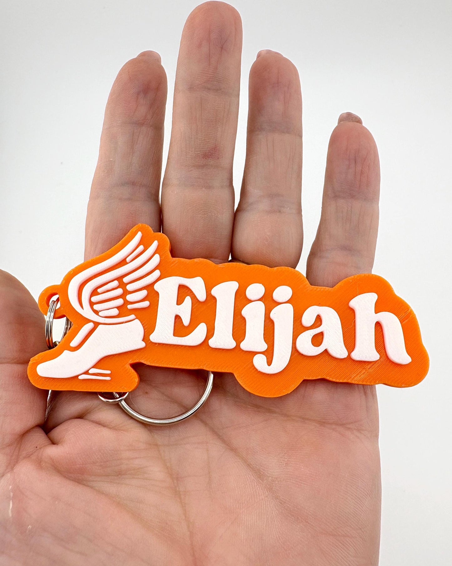 Personalized Track and Field Cross Country Name Tag Keychain
