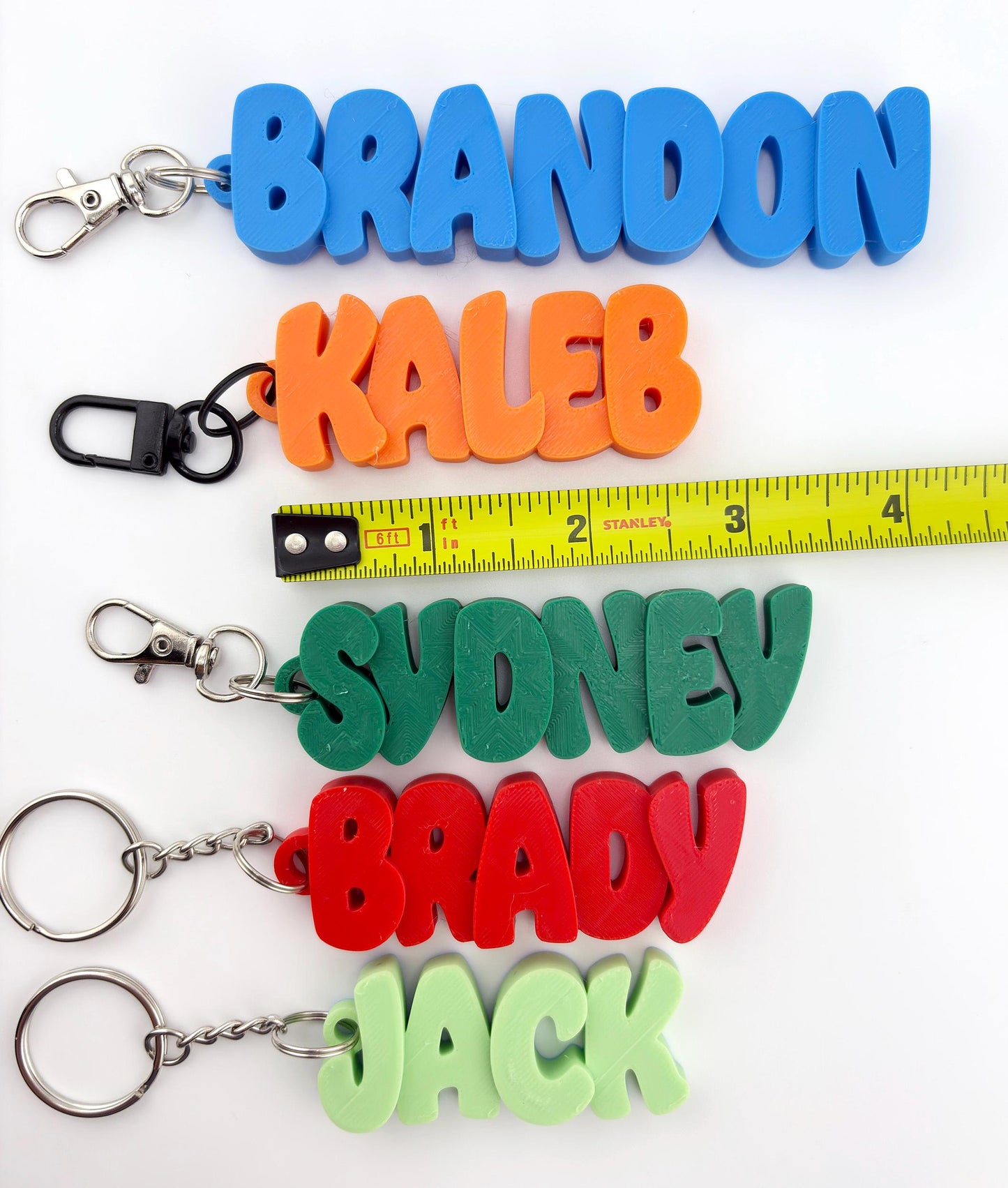 Personalized Blocky Name Tag Keychain