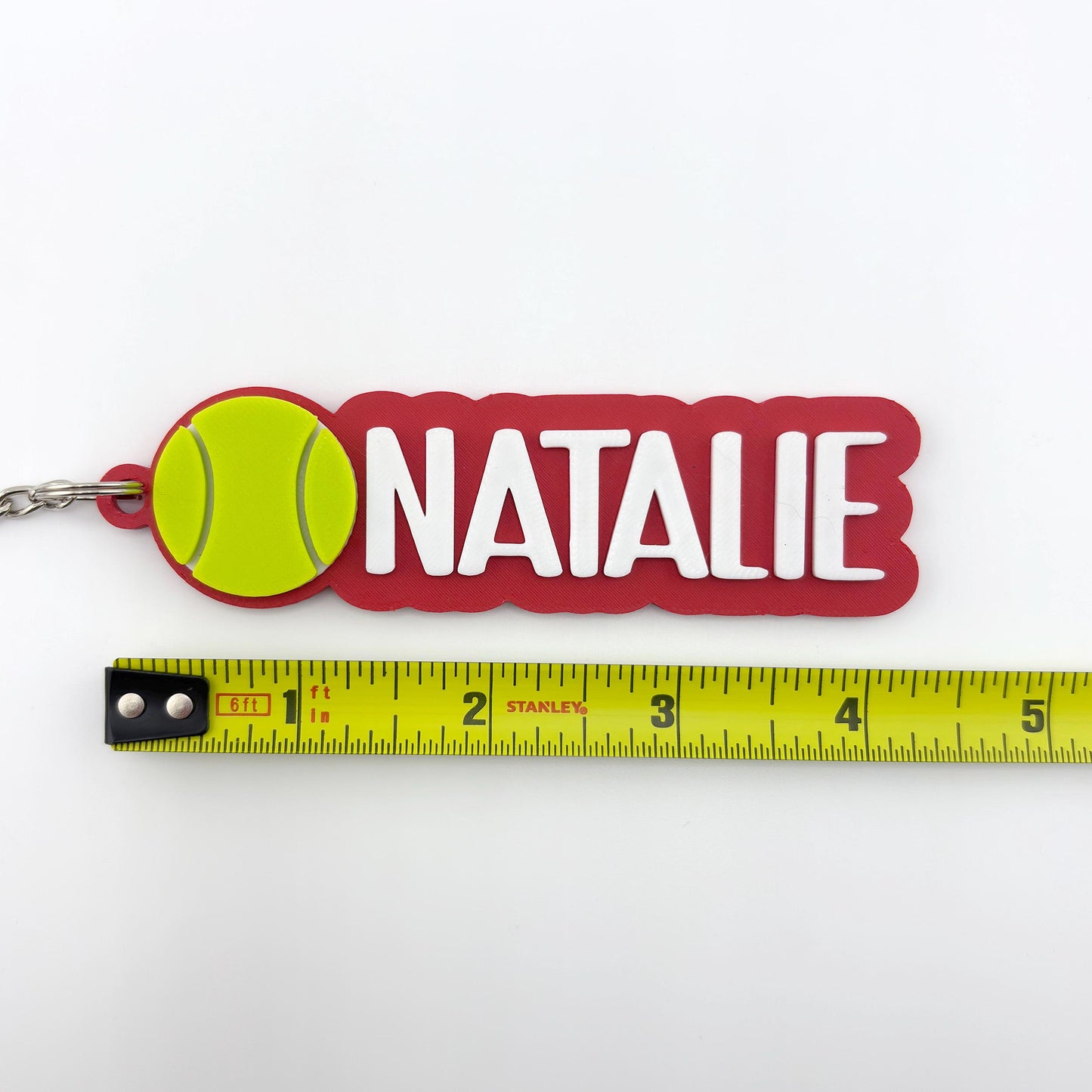 Personalized Tennis Name Tag Keychain