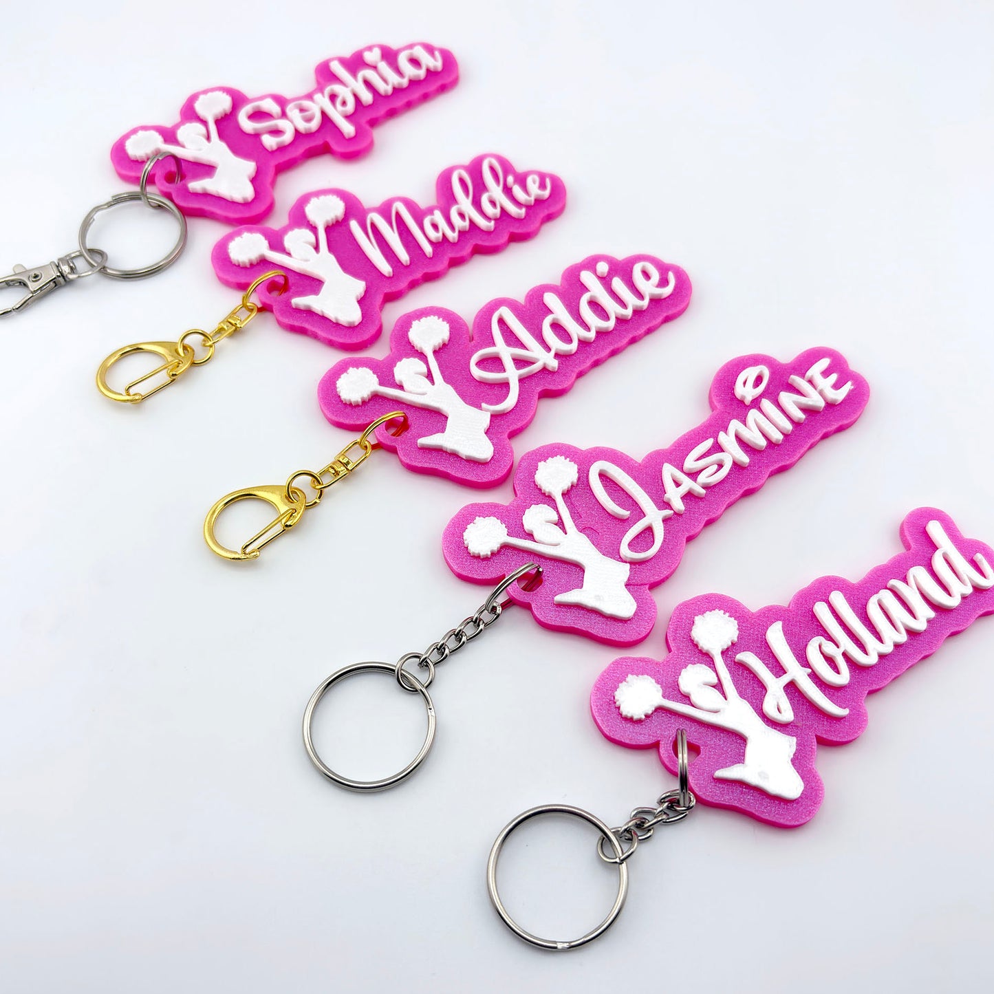 Personalized Cheer Name Tag Keychain