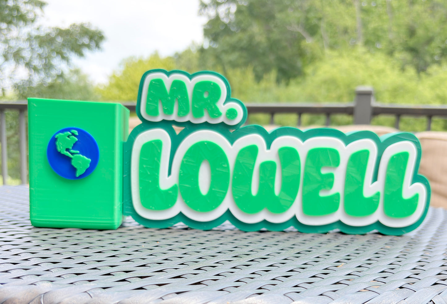 Personalized Desk Nameplate Pencil Holder