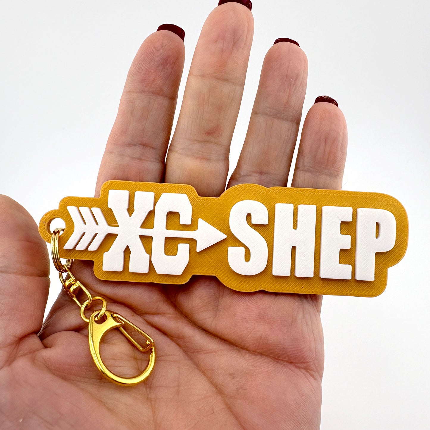 Personalized Cross Country Name Tag Keychain