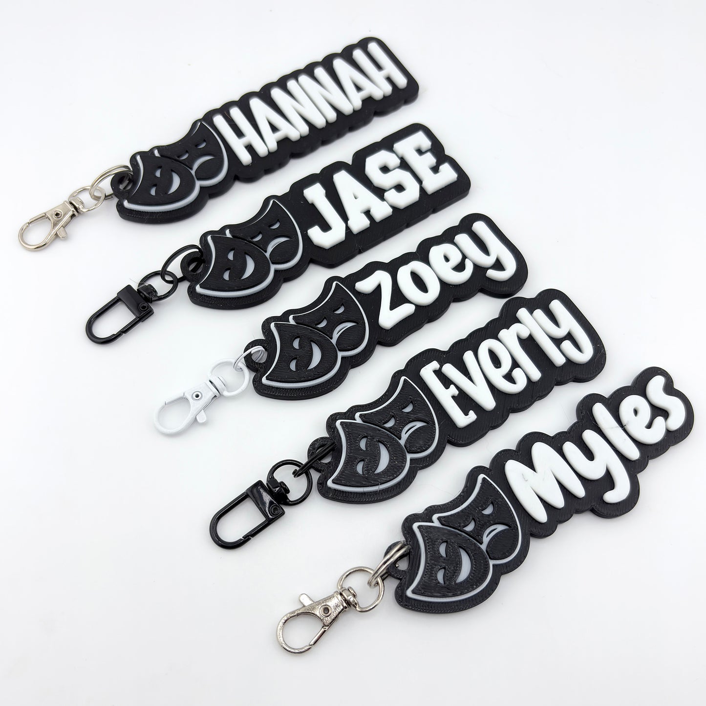 Personalized Theater Name Tag Keychain