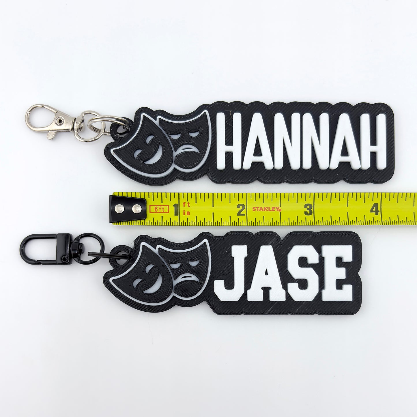 Personalized Theater Name Tag Keychain
