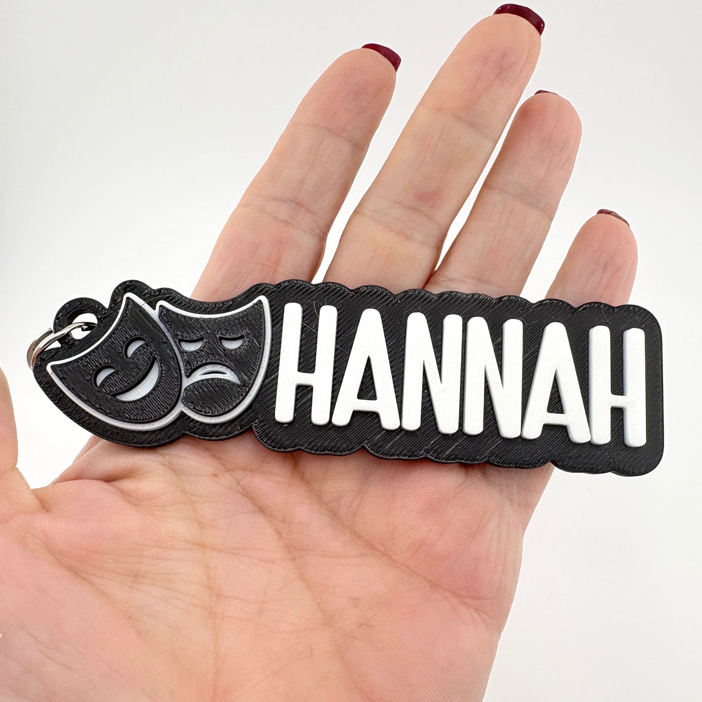 Personalized Theater Name Tag Keychain