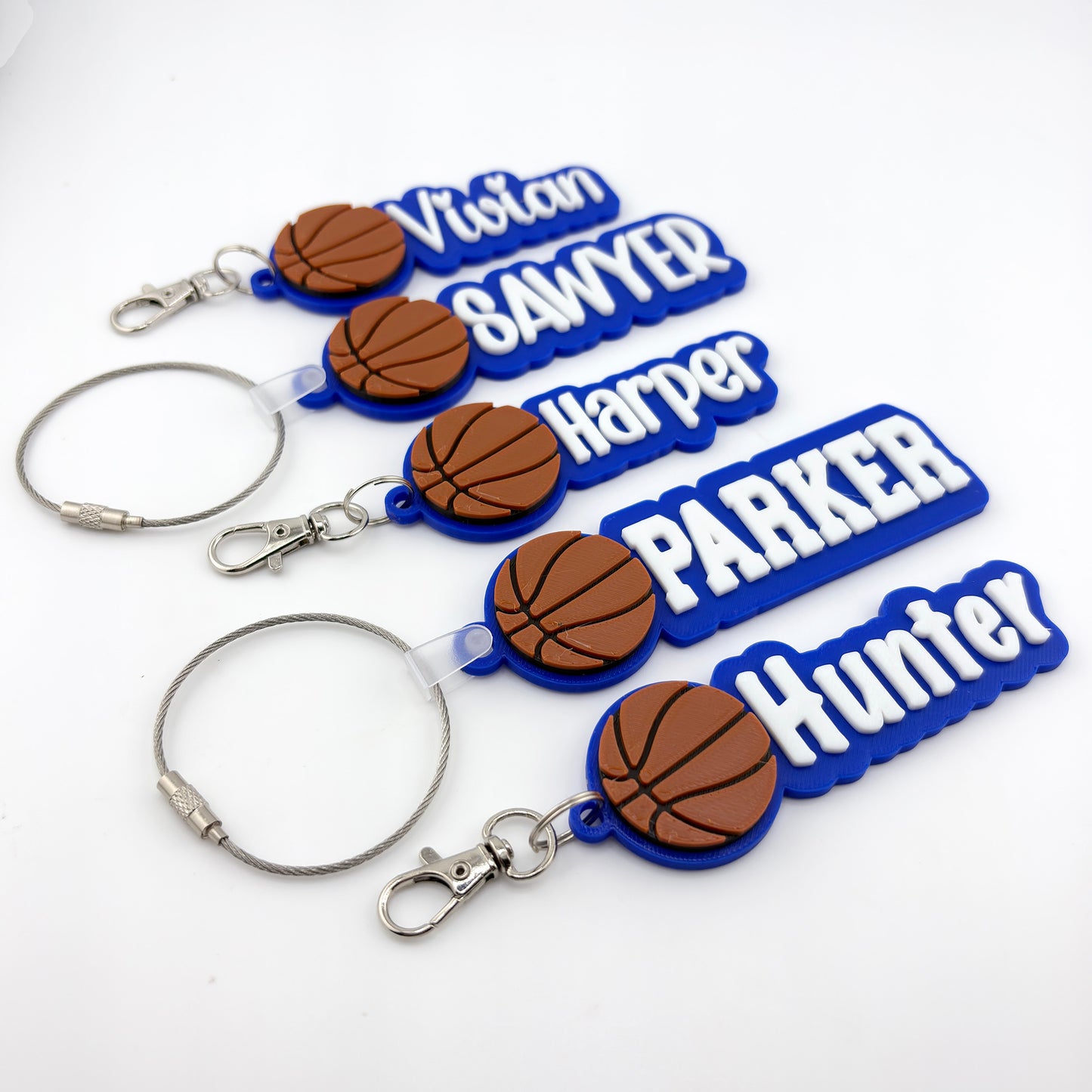 Personalized Basketball Name Tag Keychain