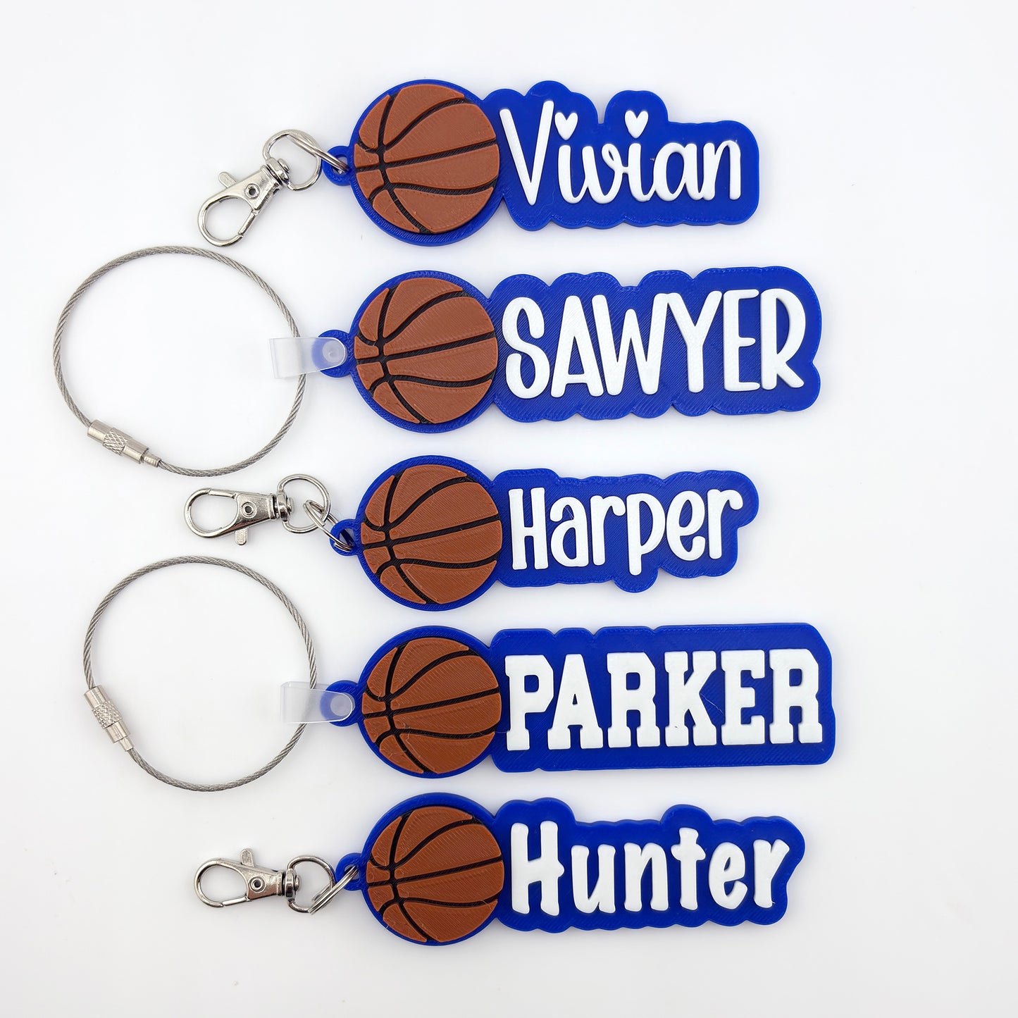 Personalized Basketball Name Tag Keychain