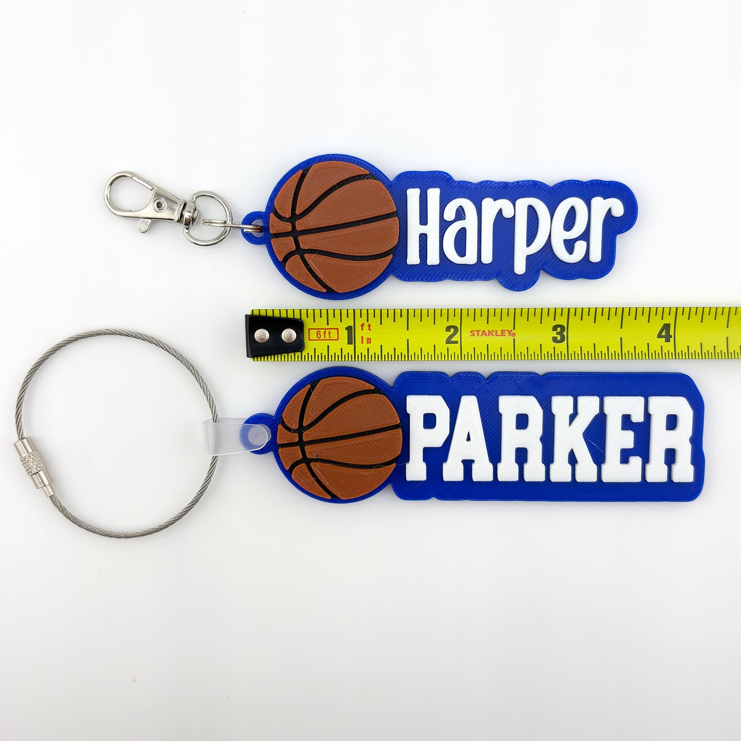 Personalized Basketball Name Tag Keychain