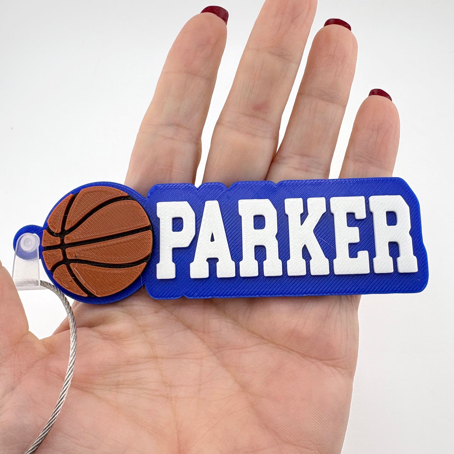 Personalized Basketball Name Tag Keychain