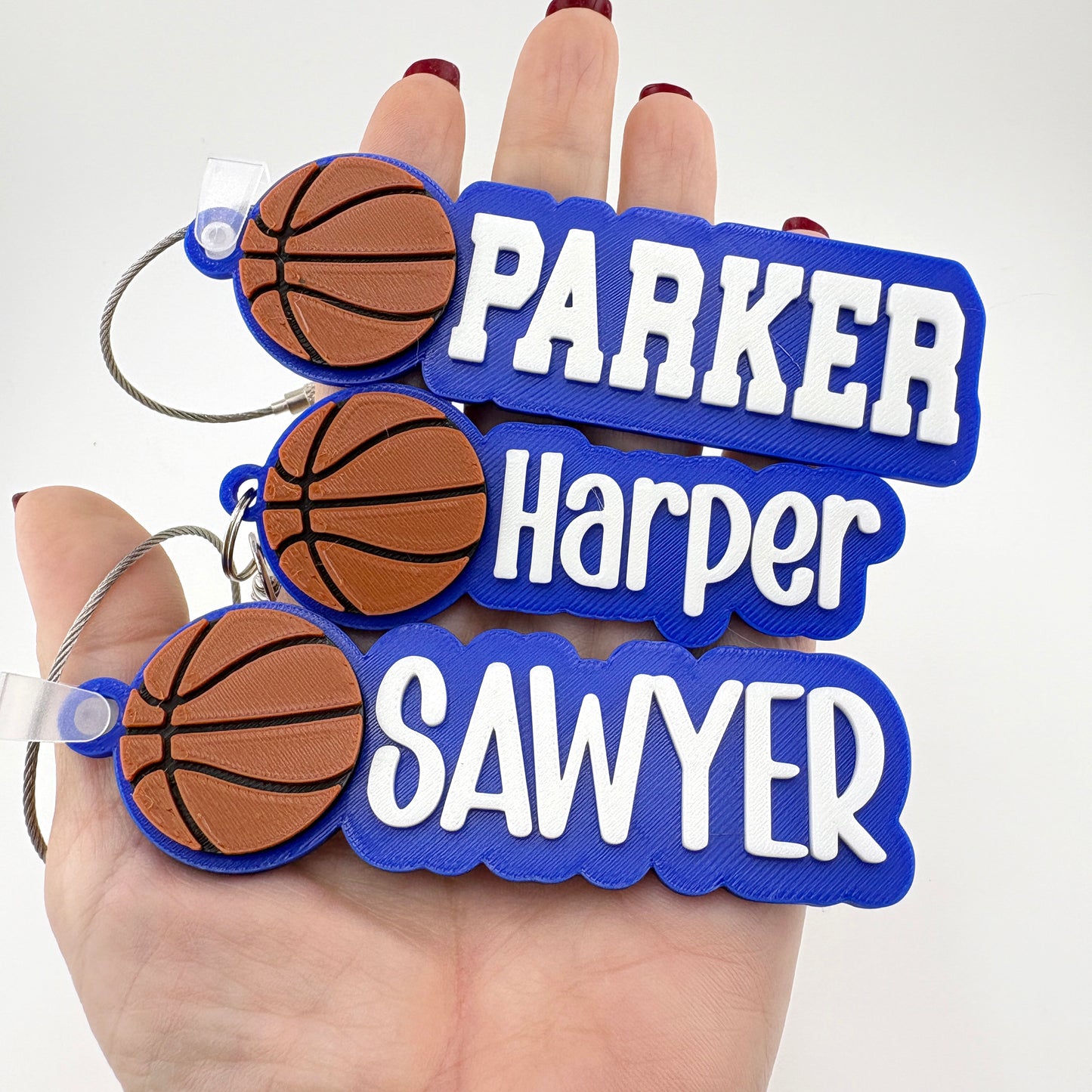 Personalized Basketball Name Tag Keychain