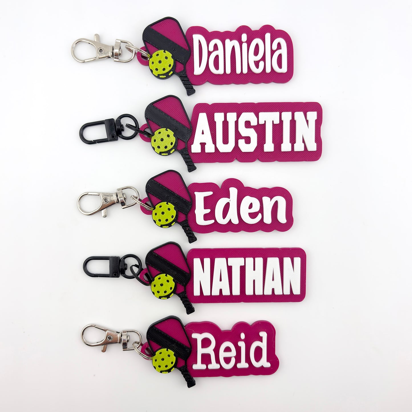 Personalized Pickleball Name Tag Keychain