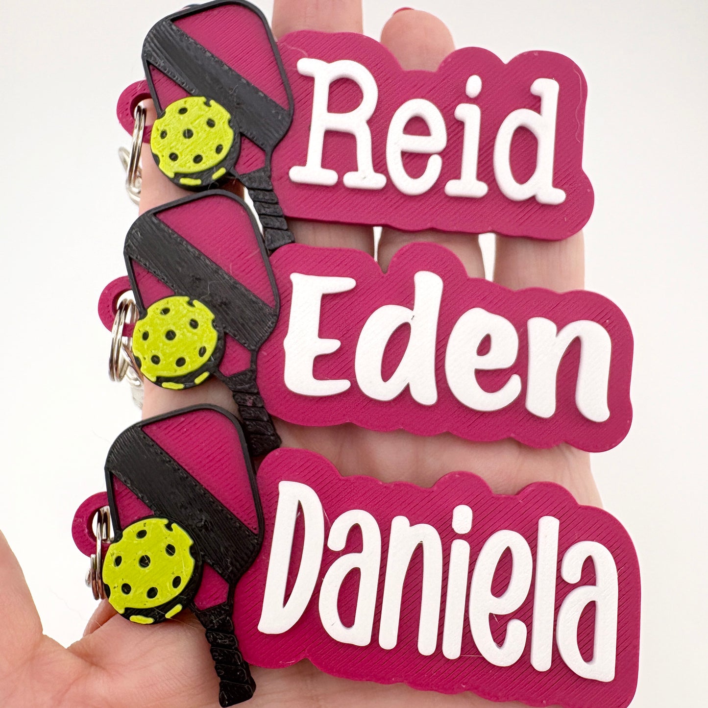 Personalized Pickleball Name Tag Keychain