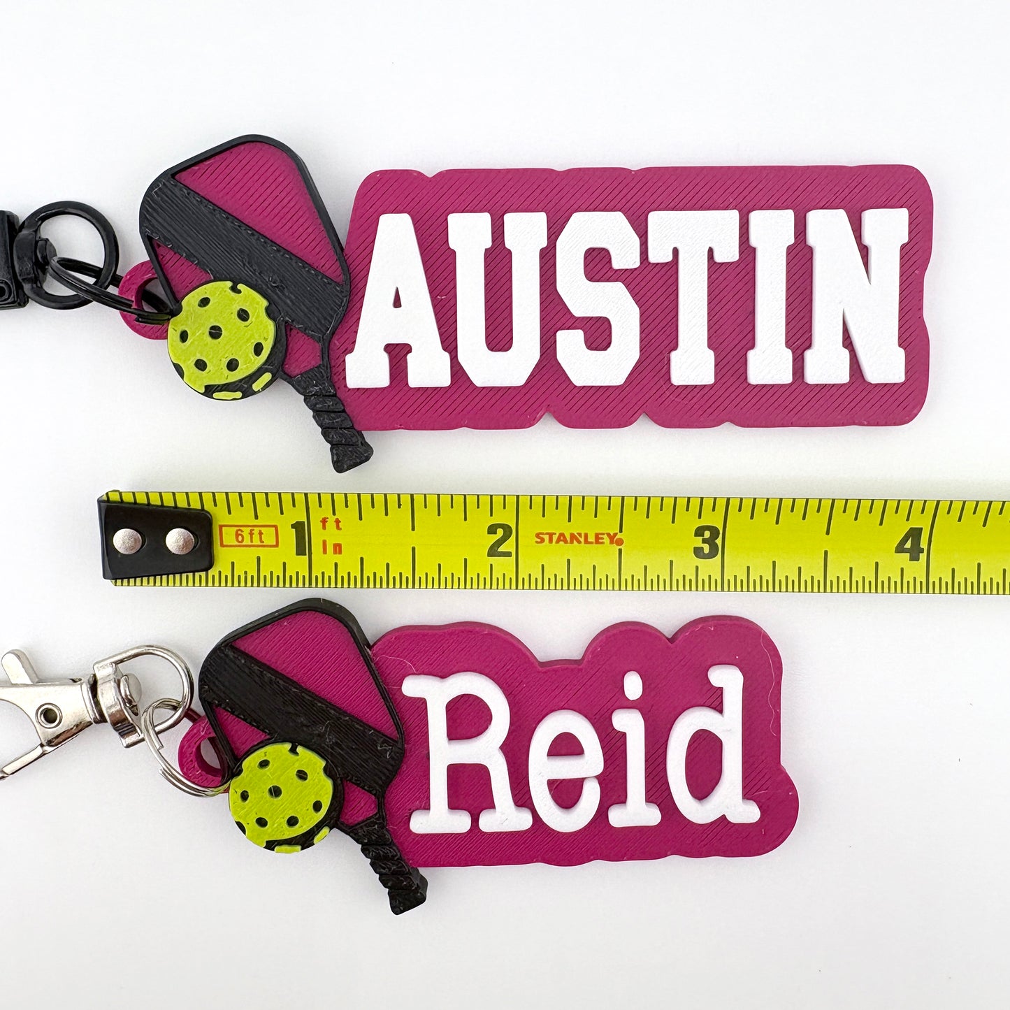 Personalized Pickleball Name Tag Keychain