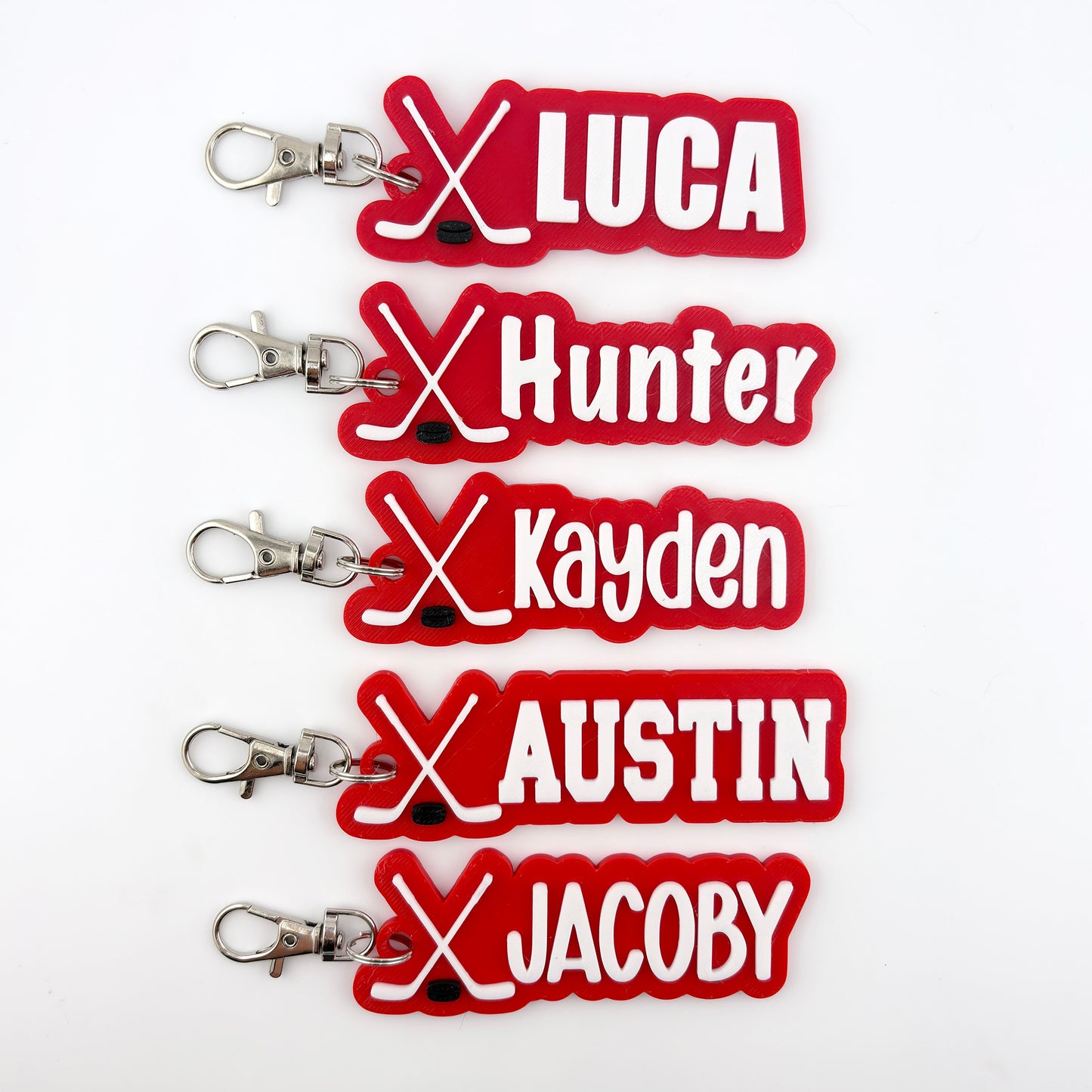 Personalized Hockey Name Tag Keychain