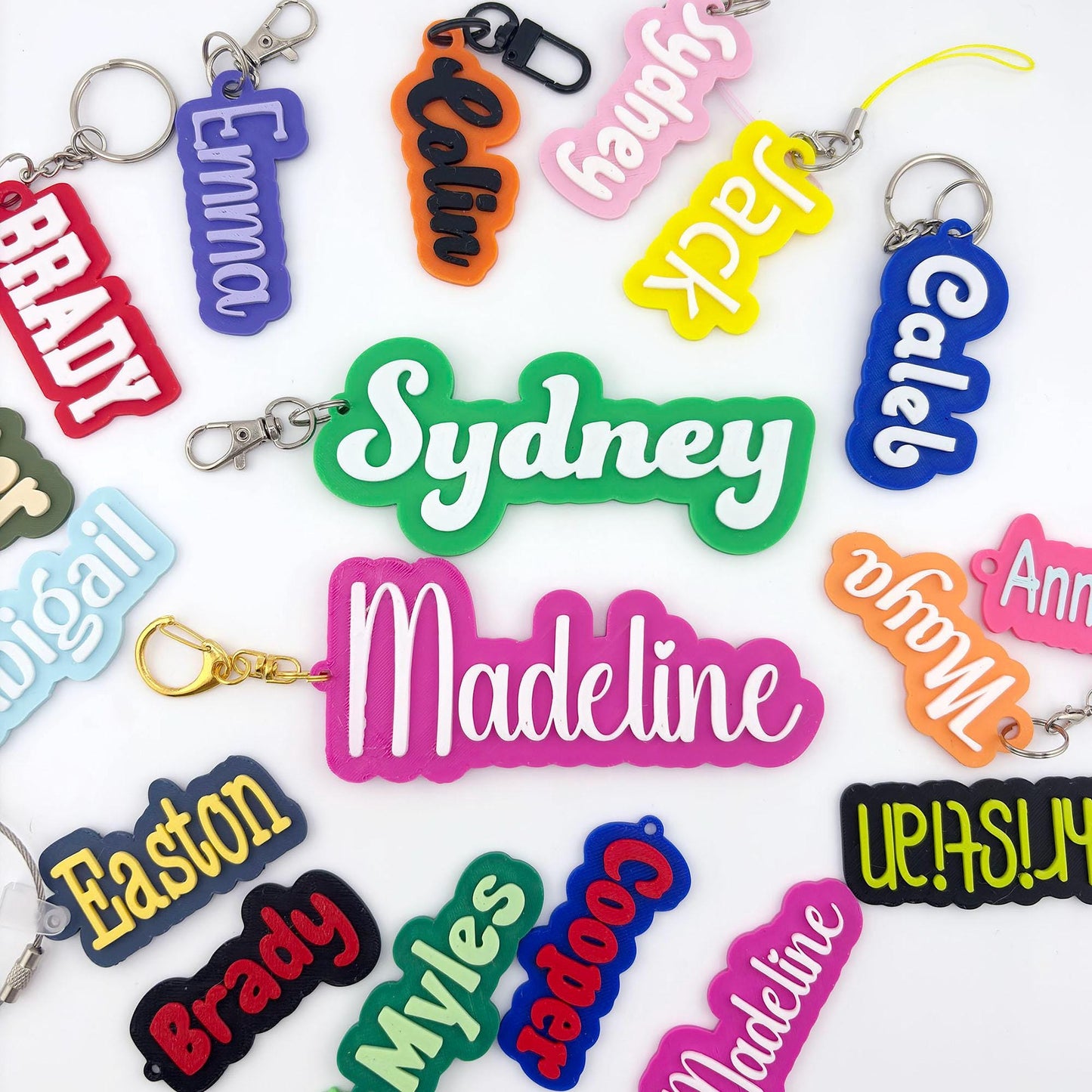 Personalized Name Tag Keychain LARGE