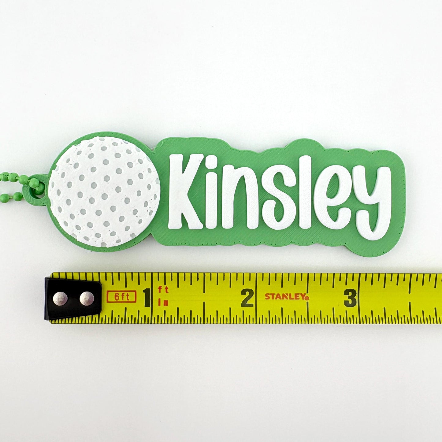Personalized Golf Name Tag Keychain