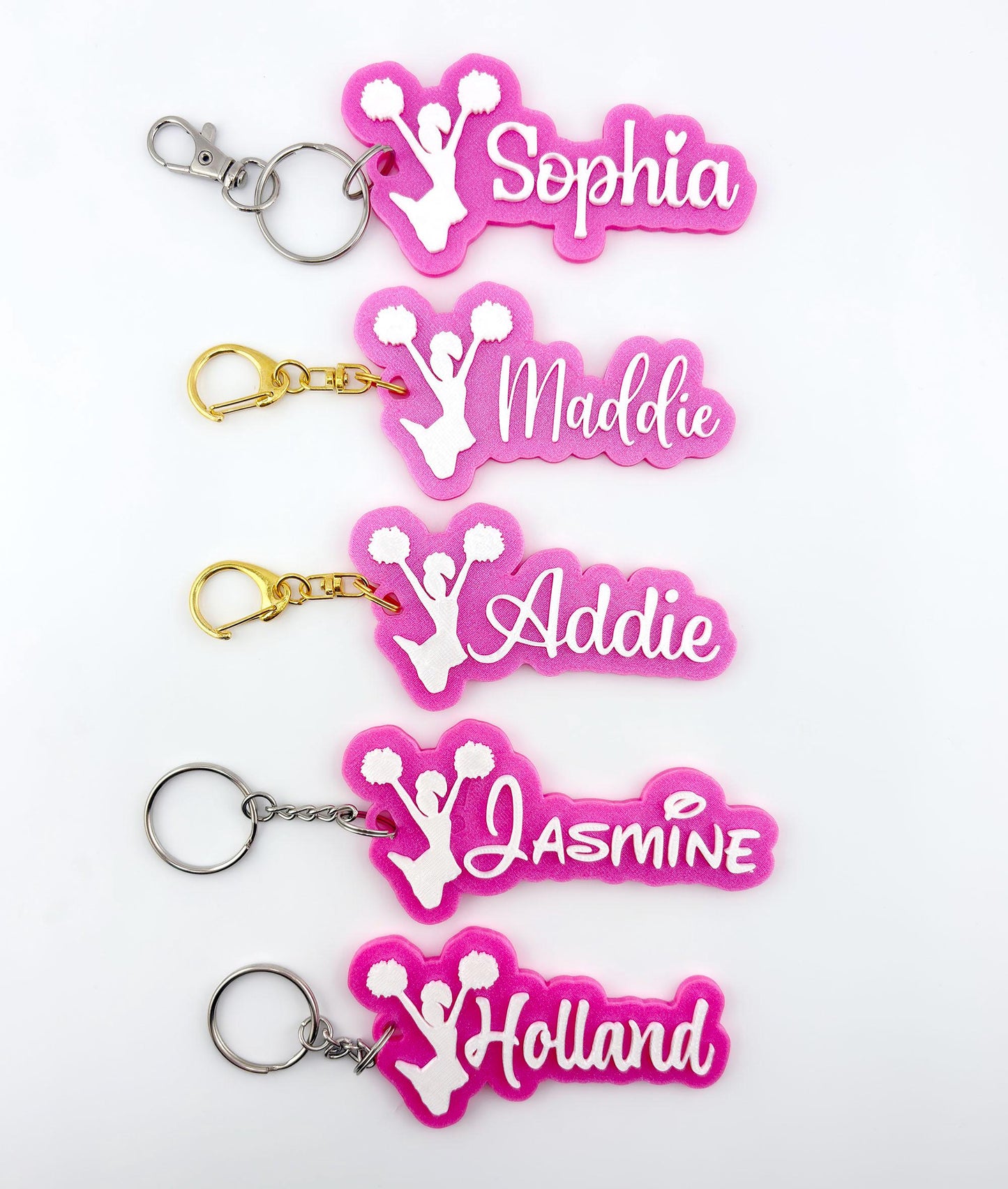 Personalized Cheer Name Tag Keychain