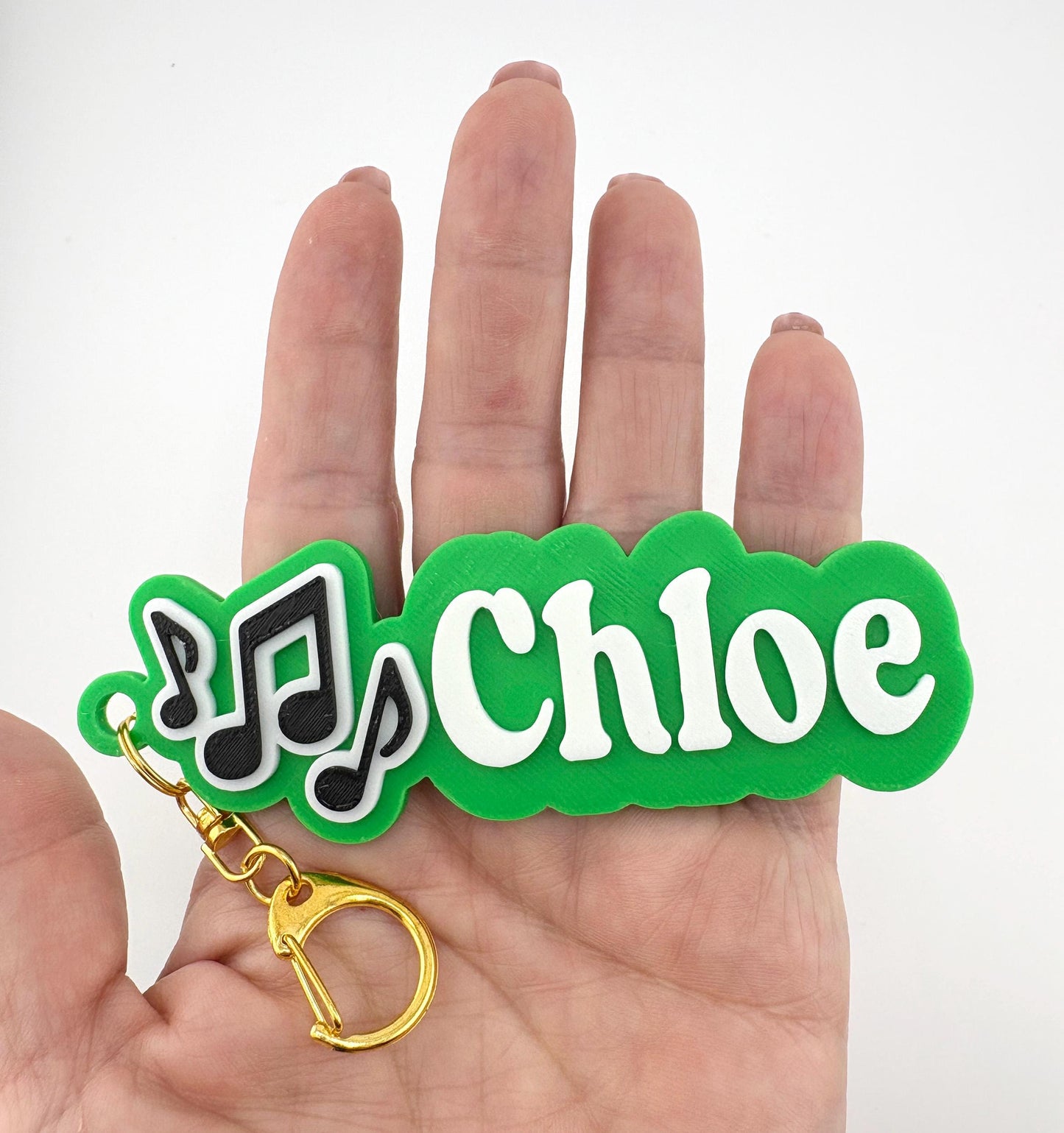 Personalized Marching Band Music Name Tag Keychain