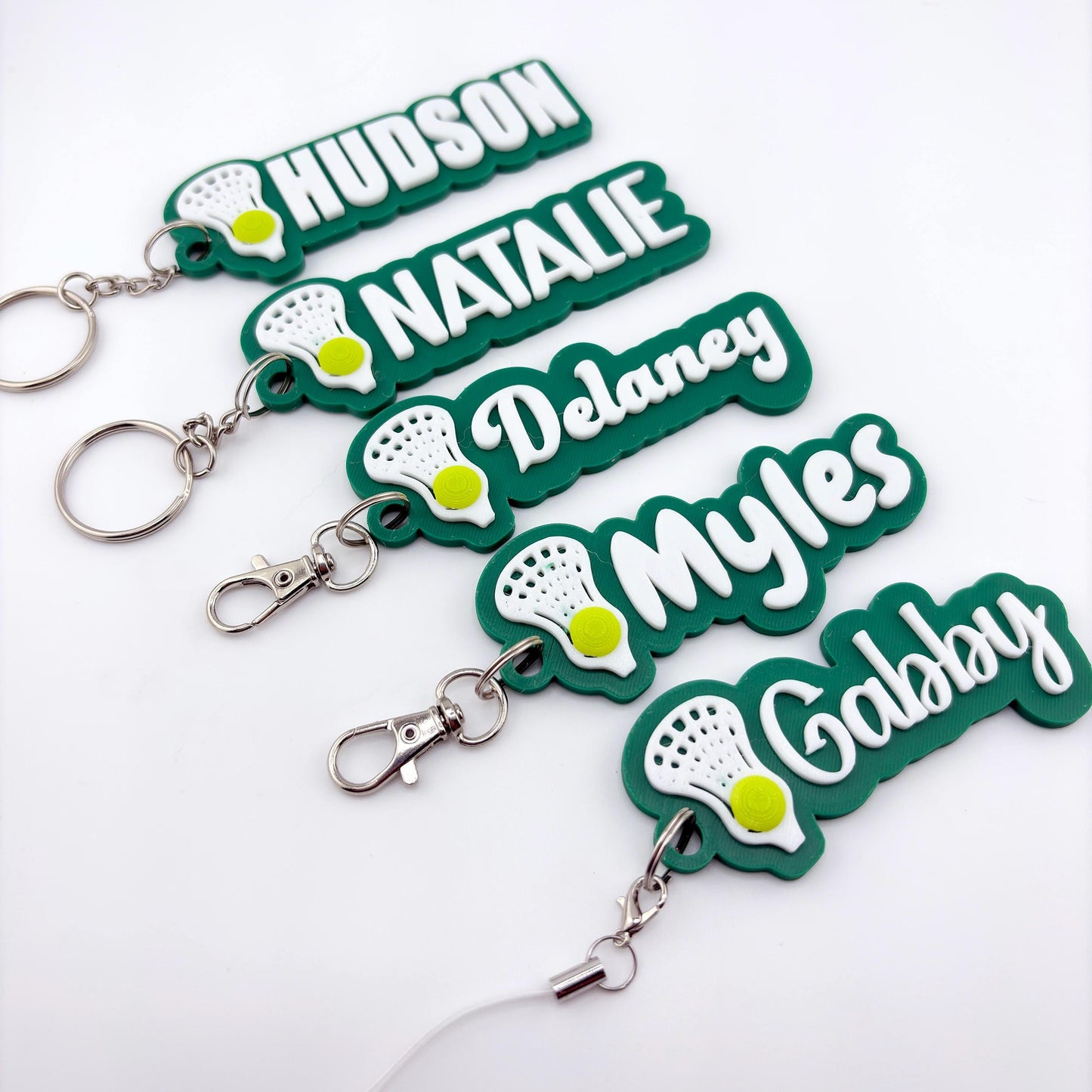 Personalized Lacrosse Name Tag Keychain