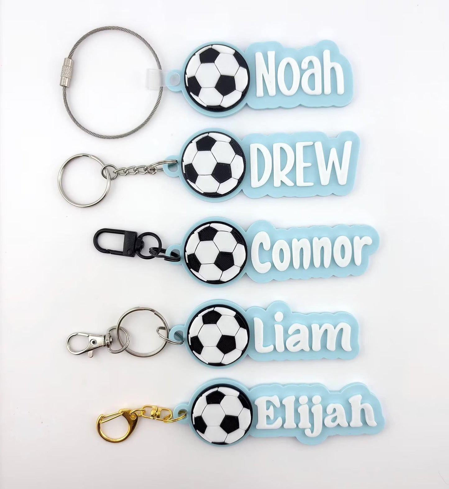 Personalized Soccer Name Tag Keychain