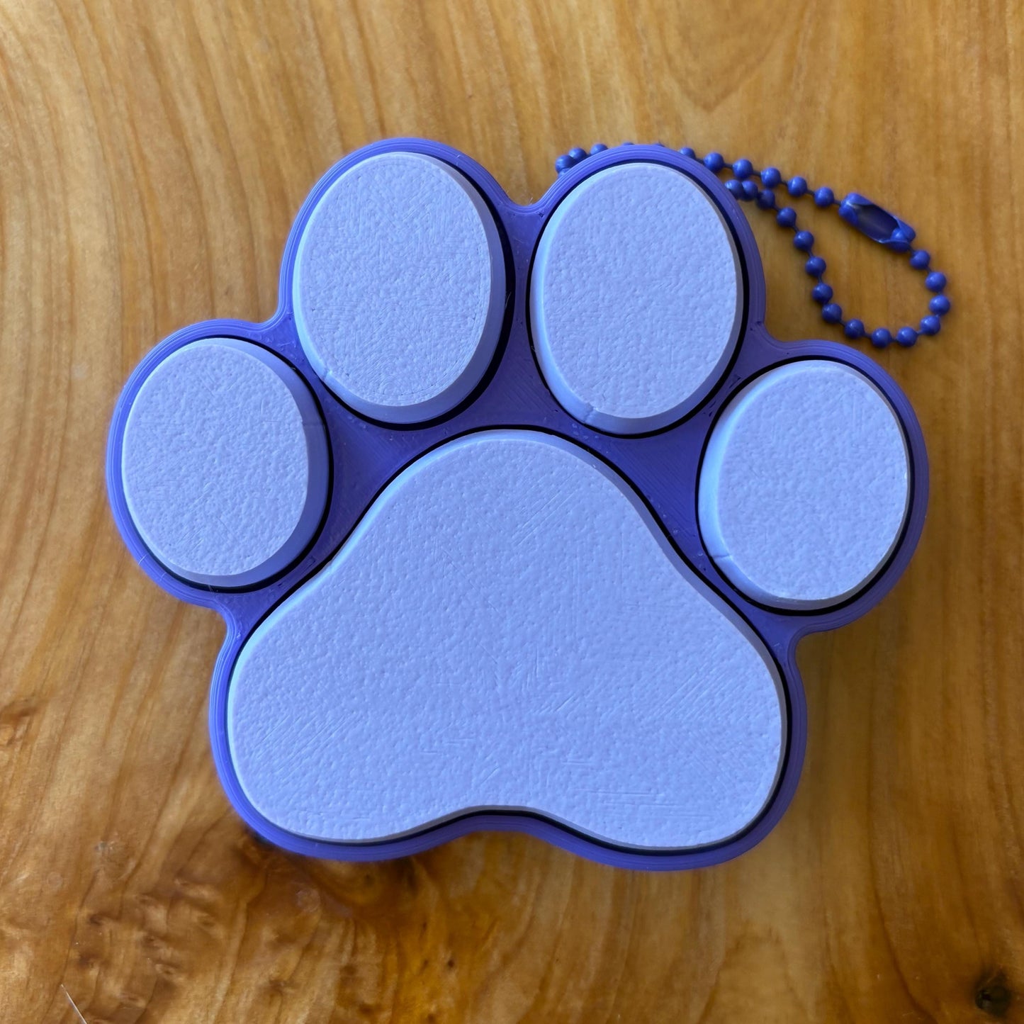 Cat/Dog Paw Multi-Key Clicker Fidget Keychain