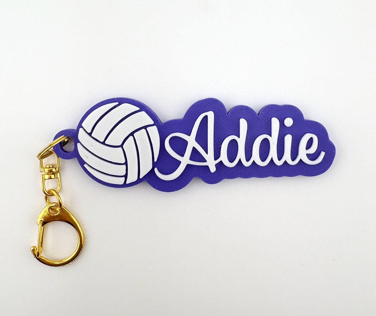 Personalized Volleyball Name Tag Keychain