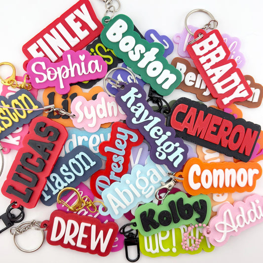Personalized Name Tag Keychain SMALL