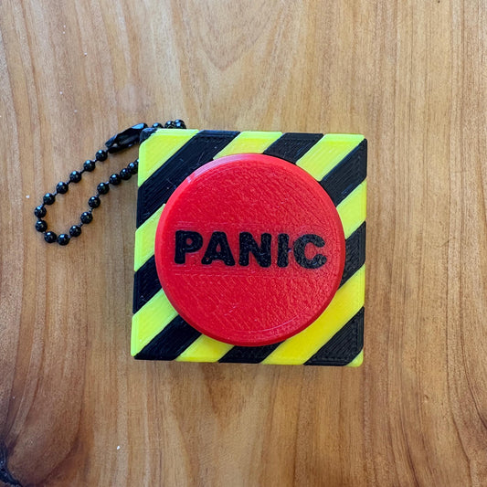 PANIC Button Clicker Fidget Keychain