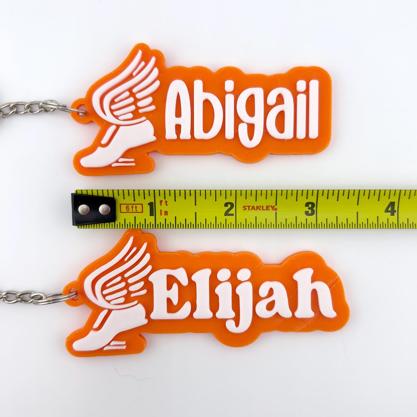 Personalized Track and Field Cross Country Name Tag Keychain