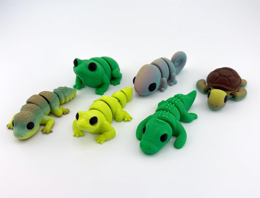 Baby Reptiles – Turtle, Frog, Chameleon, Crocodile, Leopard Gecko, Lizard