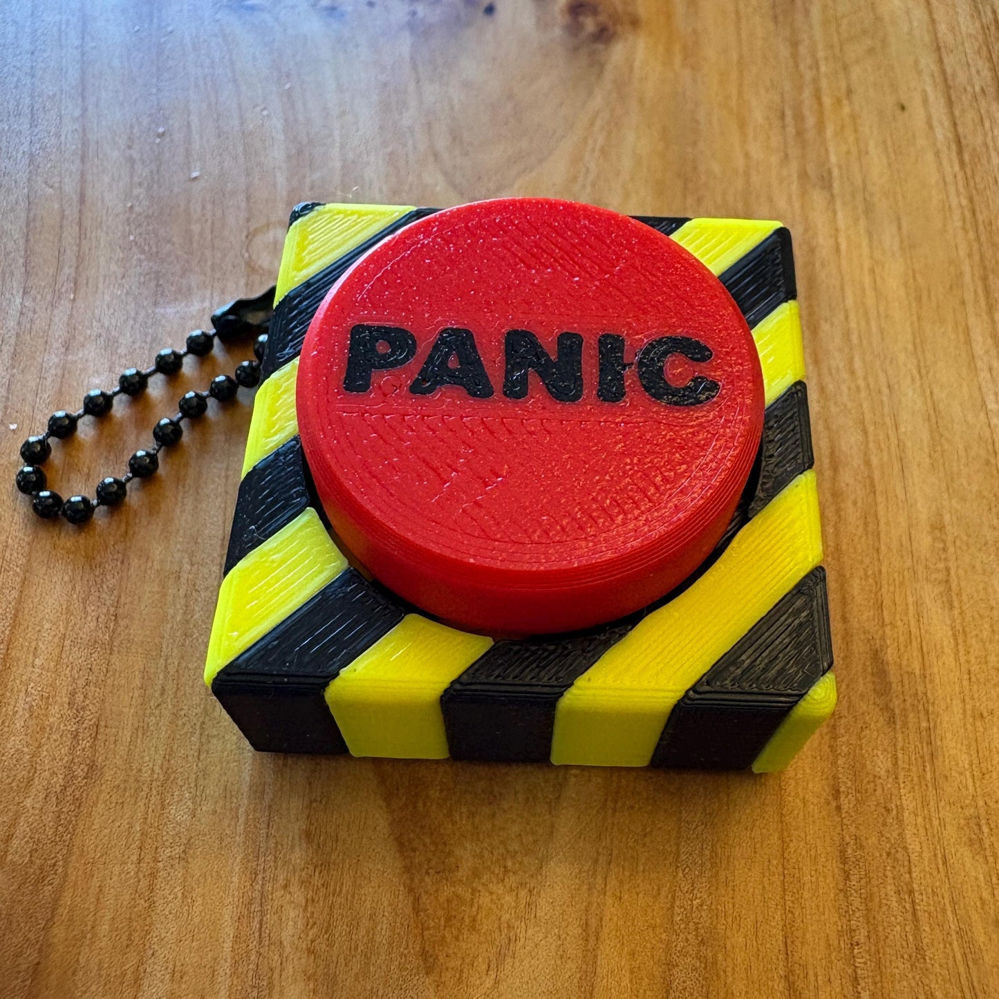 PANIC Button Clicker Fidget Keychain
