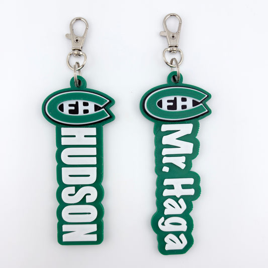 Personalized FHC Name Keychain - Vertical