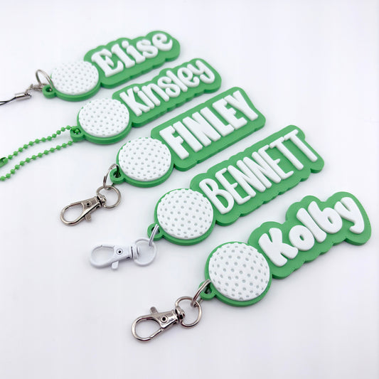 Personalized Golf Name Tag Keychain