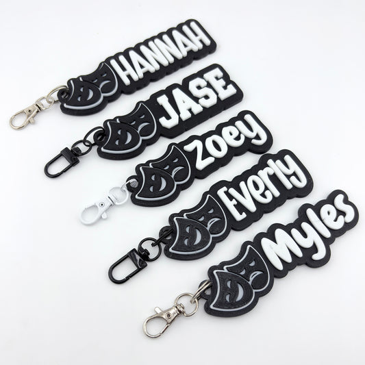 Personalized Theater Name Tag Keychain
